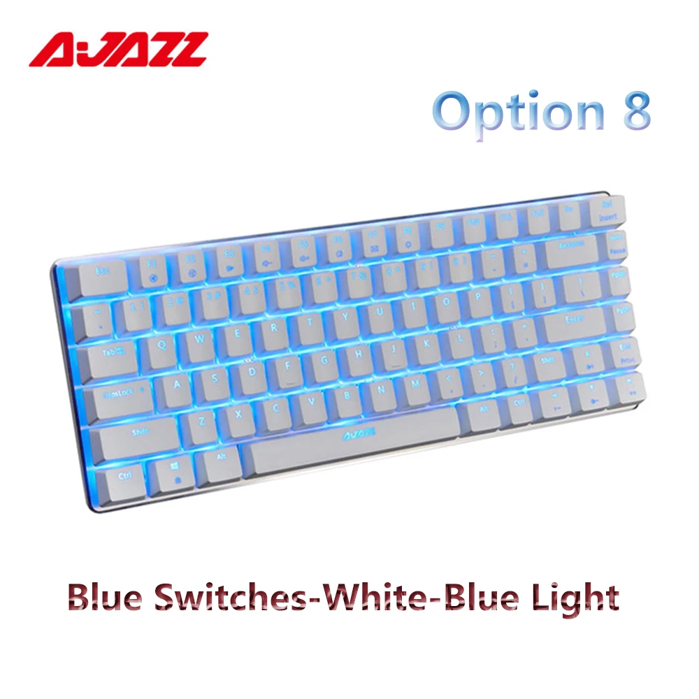 Ajazz AK33 Backlit 82 Key Mechanical Gaming Keyboard Metal Mechanical Wired  USB