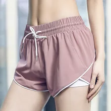 Новинка, спортивные шорты, женские, летний, анти-светильник, поддельные, два, шорты для улицы, свободные, для фитнеса, с высокой талией, для йоги