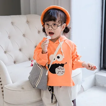 

WLG boys girls hoodies kids hooded long sleeve cartoon blue orange green sweatshirt baby autumn casual hoodie