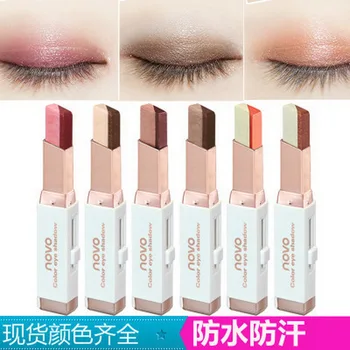 

by ems or dhl 100pcs high quality Double Color Shimmer Eyeshadow Stick Earth Color Eye Shadow Cream Pen Makeup Palette Cosmetics