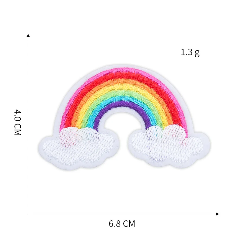Радужные нашивки с вышивкой для футболки, железные полоски, водная ягода, одежда для Аппликации Наклейки для одежды, Значки для коробки сообщений@ H