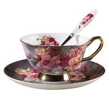 Винтажная креативная кофейная чашка, набор креативных керамических чашек, креативная чашка для воды, посуда из костяного фарфора, чашка Tazzine Caffe Home LZI120