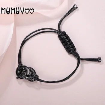 

Fashion jewelry high quality swa, simple transfer beads double loop drawstring weave men and women couple bracelet
