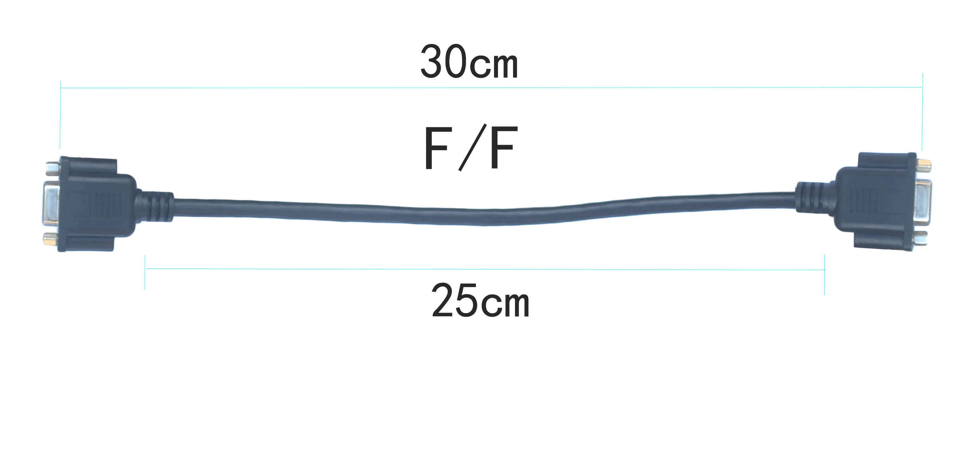 30cm Short VGA Female to Female D-Sub Video RGB HD15Pin Cable Cord for Monitor
