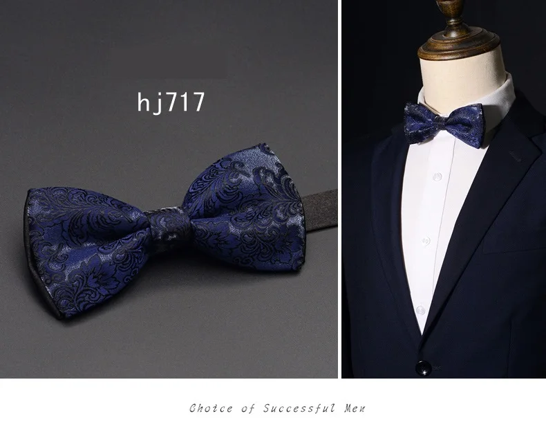 New Fashion Men's Bow Ties Wedding Double Fabric Special Design Bowtie Club Banquet Anniversary Butterfly Tie with Gift Box