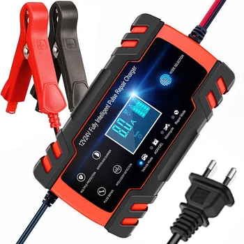 comprar Carregador Do Reparo Do Pulso De 12v/8a 24v/4a Com Display Lcd, Carregador De Bateria Da Motocicleta & Do Carro, Carregador Profundo Do Gel Do Ciclo De Agm Chumbo-ácido