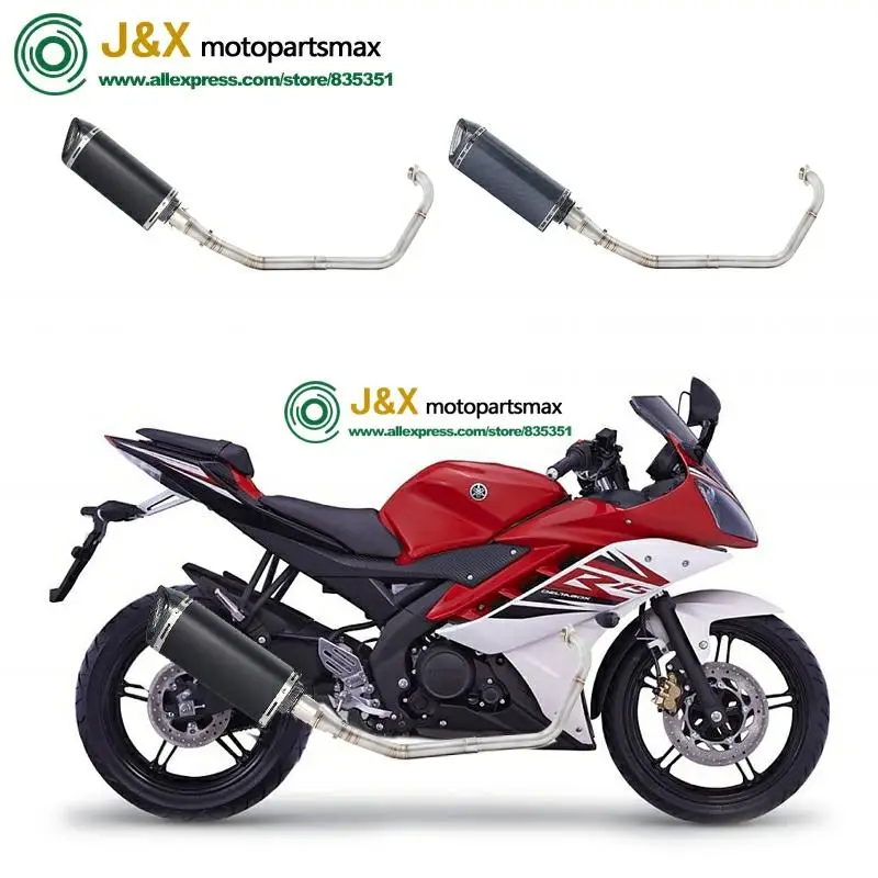 Полная выхлопная система мотоцикла Escape slip on для yamaha YZF R15 MT15 MT-15 2008- средняя труба глушителя DB-Killer