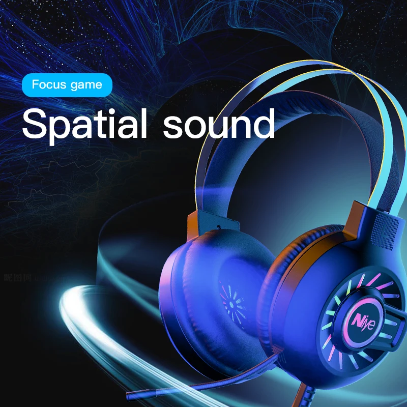 Micshon Gaming Headphone Headset Gamer Wired USB PC Computer 7 1 Surround Sound Bass Stereo Sealed Ear Headset Mic Laptop