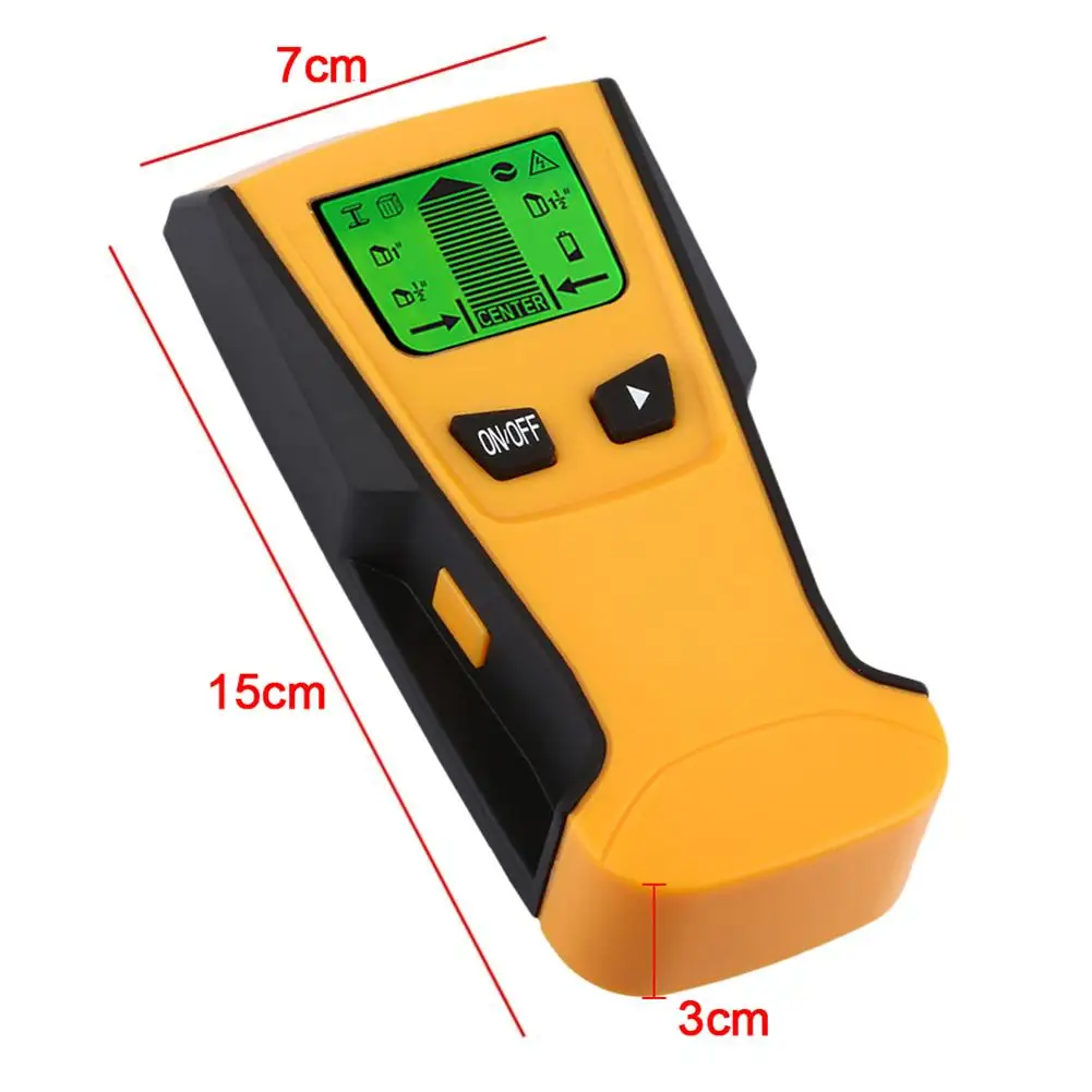 3 In1 Digital Metal Detector Stud Center Finder Metal and AC live Wire Detector Wall Scanner Electric Box Finder Wall Detector