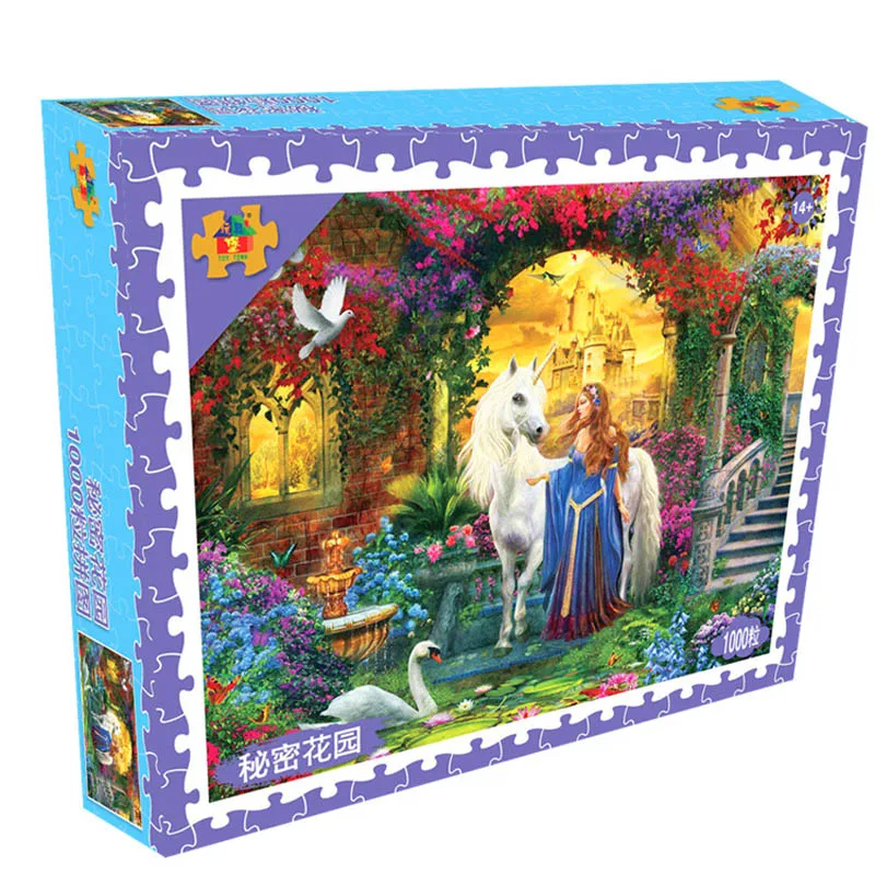 22 1Pc 1000Pieces Landscape Puzzle Adult Puzzle Cartoon jigsaw Puzzles For Children Educational Toys Gifts - Цвет: 22