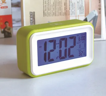 

Student alarm clock electronic perpetual calendar large screen display alarm clock rectangular LCD home alarm clock