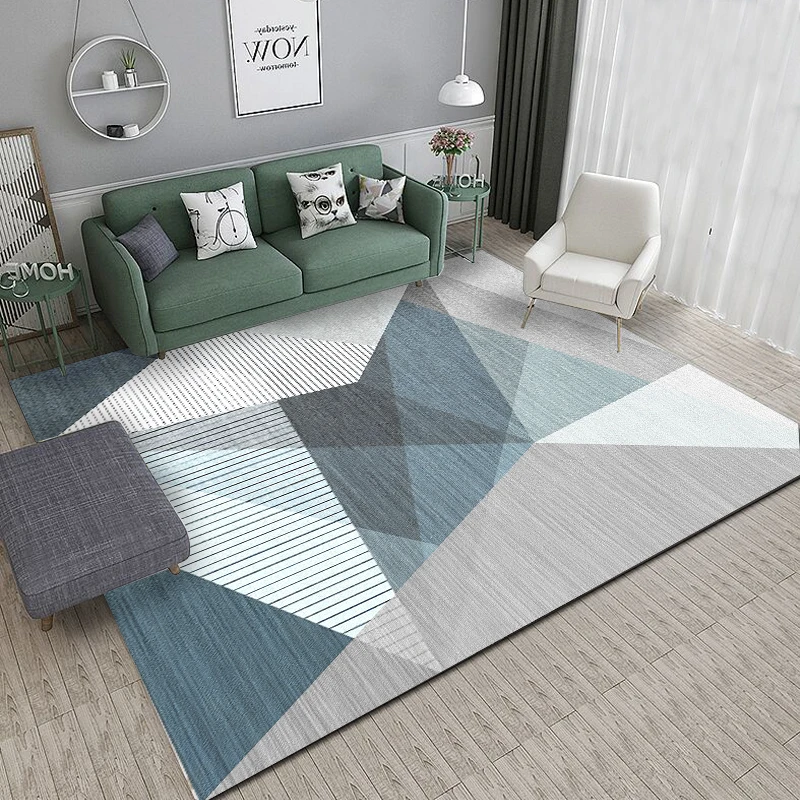 Современный минималистичный ковер в скандинавском стиле, светильник для спальни, гостиной, роскошная кровать, чайный столик, одеяло, черный коврик, не моется, для дома