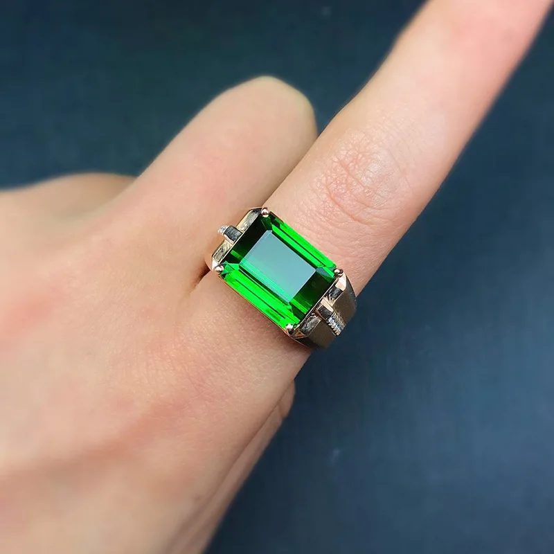 14K Gold Pure Emerald Gemstone Rings for Women Fine Bizuteria Anillos De Wedding Pure Green Emerald Gemstone Ring Jewelry Female 14K Gold Pure Emerald Gemstone Rings for Women Fine Bizuteria Anillos De Wedding Pure Green Emerald Gemstone Ring Jewelry Female