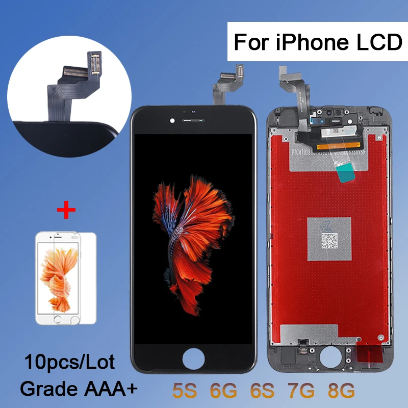 10 шт. TIANMA для iPhone 6 6S 7 8 ЖК-дисплей 4,7 дюйма AAA экран дигитайзер с сенсорным экраном сборка бесплатно DHL