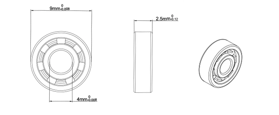 de esferas em miniatura 684z, motor emax
