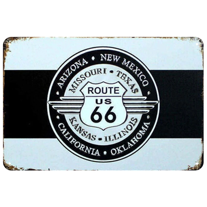 Route 66 табличка металлическая винтажная жестяная вывеска Pin Up потертый шик Декор винтажные металлические знаки украшение бара металлический плакат для паба металлическая пластина