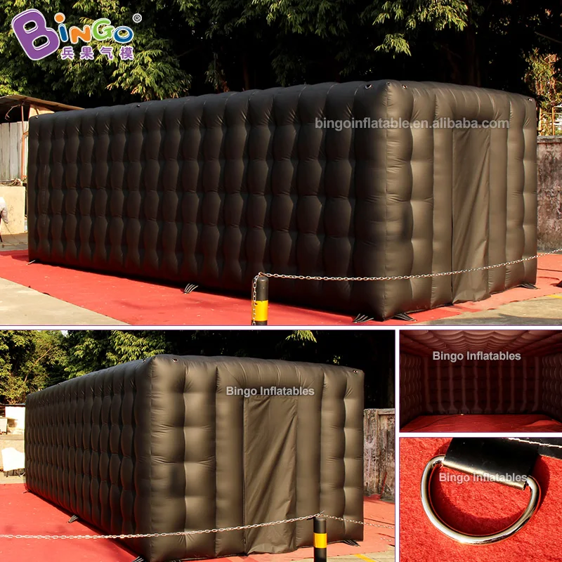  Personalized 7.2mx3.2mx2.4m all black PVC inflatable tent / inflatable outdoor tent toy tent