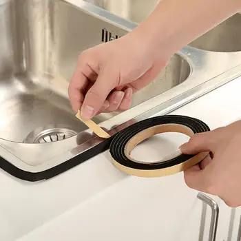 

Bathroom Shower Sink Bath Sealing Strip Tape black PVC Self adhesive Waterproof Wall sticker for Bathroom Kitchen Anti-dust Str