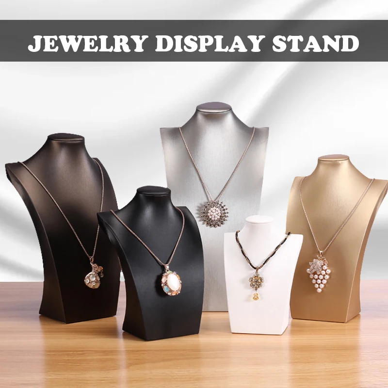 1Pc Mannequin Bust Necklace Display Rack Jewelry Display Stand Earrings Organizer Holder Necklace Exhibition Display Stand Shelf