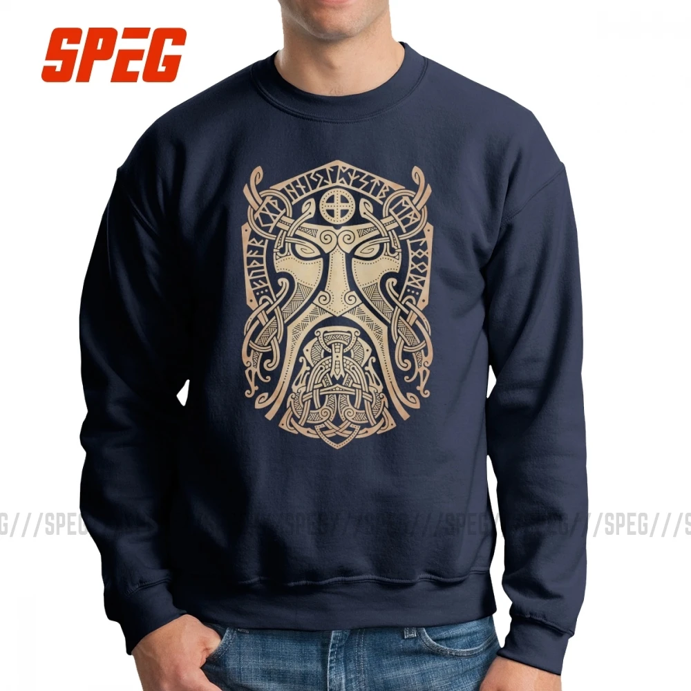 Свитер Тора Godmask Viking Valhalla Odin Man, винтажный органический хлопок, Пуловеры с круглым вырезом, худи с принтом, одежда