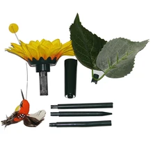 Домашний Открытый Солнечный цветок украшение Вибрация Моделирование Ремесло Танцующая Летающая Двор солнечной энергии Красочные электрические колибри