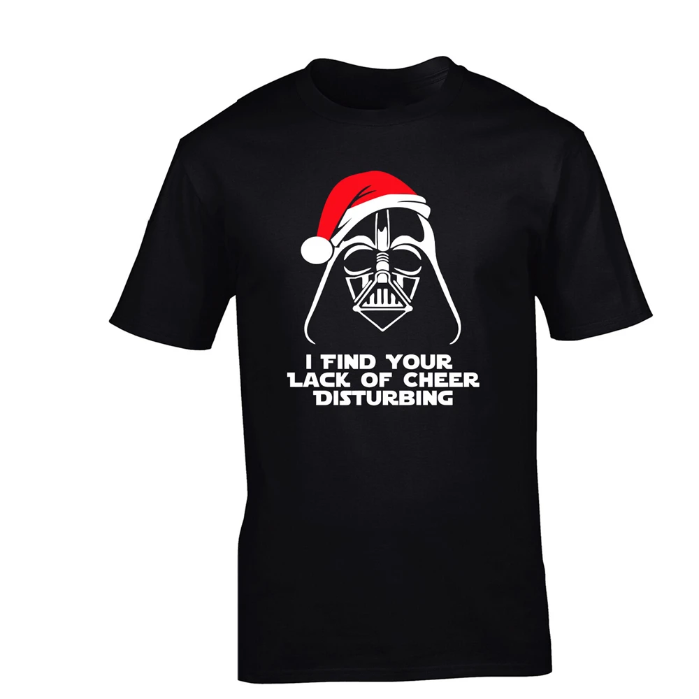 Новая забавная Рождественская футболка с надписью Force Awakens Free Style | Мужская одежда