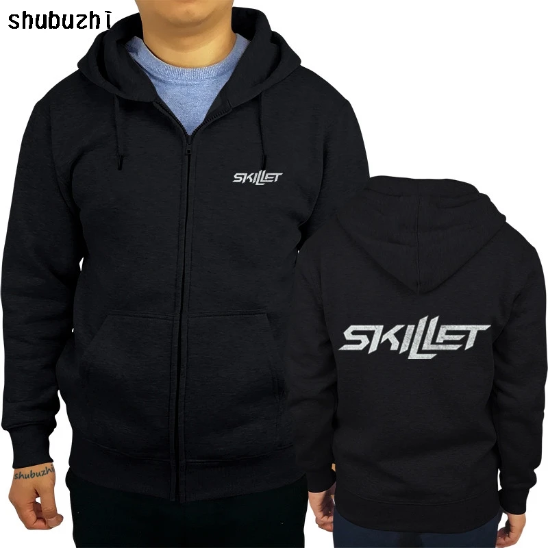 New Fashion Mens shubuzhi Pullover cotton hoody Skillet Band Logo Comatose Awake hoodie euro size sbz4046 - Цвет: black