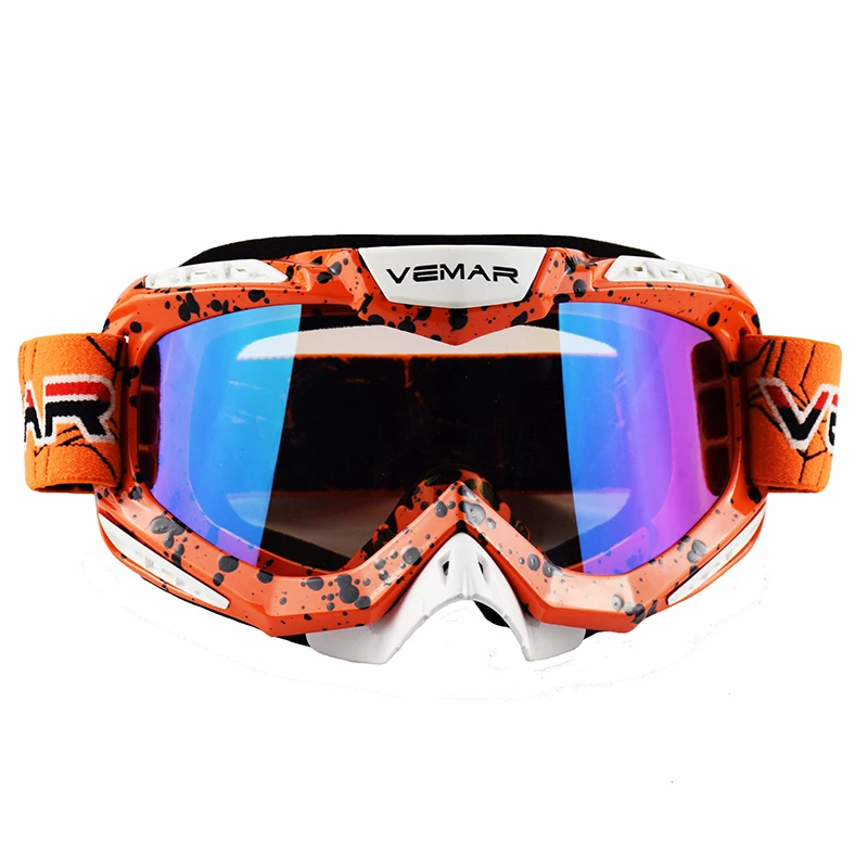 Vemar очки для мотокросса ATV MTB внедорожный шлем очки Сноуборд Лыжный Спорт Gafas Открытый Беговые ветрозащитные очки для верховой езды - Цвет: Model 3-fleck orange