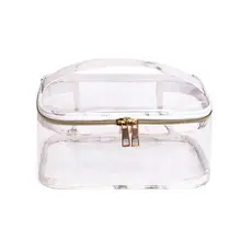 ПВХ прозрачная косметичка Большая вместительная сумка для хранения портативная водонепроницаемая сумка для хранения белая прозрачная сумка-ведро