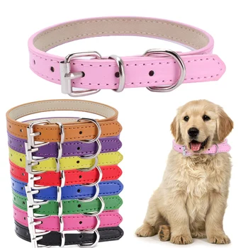 

Durable And Adjustable Fashionable And Stylish Appearance Soft Leather Dog Collar For Small And Medium-sized Large Dog Supplies