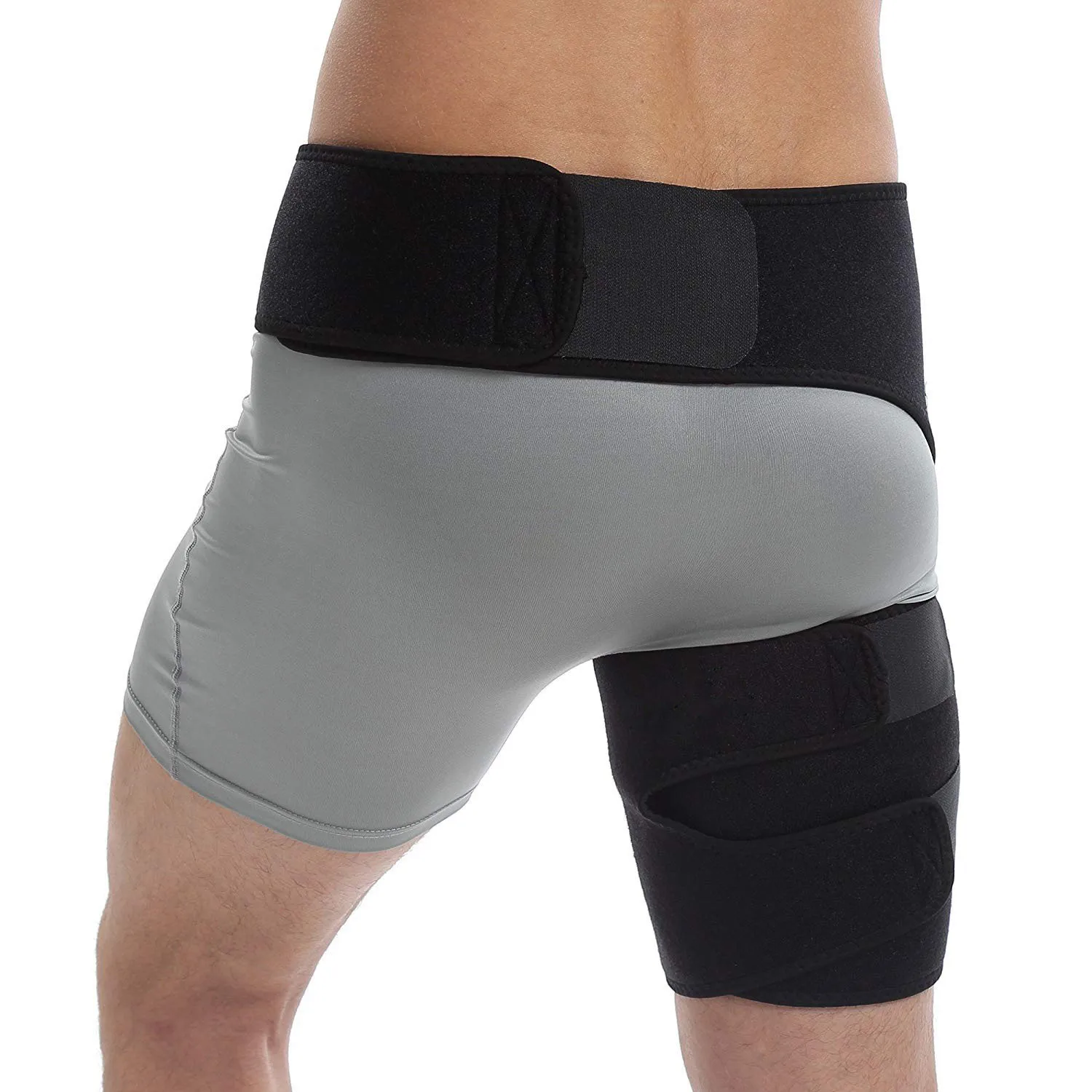 

Cross Border Amazon Fitness Legguard Inguinal with Anti-Muscle Strain Hip Belt Weightlifting thigh supporter Sport Ware