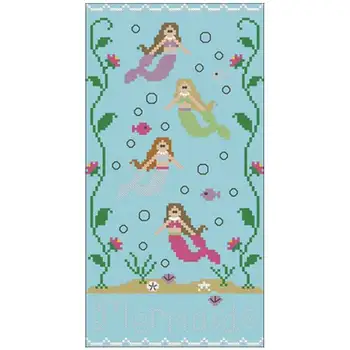

100% cotton threads Mermaid patterns Counted Cross Stitch 11CT 14CT DIY Cross Stitch Kits Embroidery Needlework Sets home decor