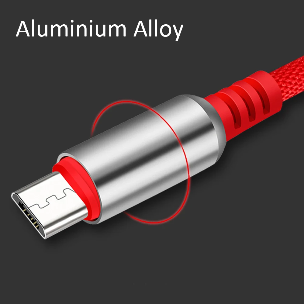 2 в 1 кабель Micro USB нейлоновый кабель для быстрой зарядки USB кабель для передачи данных для samsung Xiaomi LG планшет Android мобильный телефон usb зарядный шнур