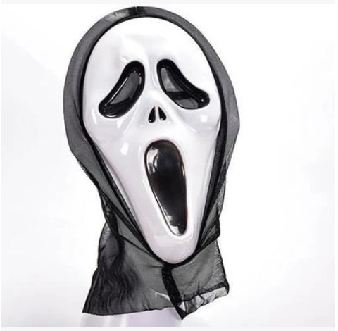 Крик белая маска для призраков ужас Хэллоуин костюм GhostfaceCosplay аксессуар Хэллоуин маска - Цвет: Scream