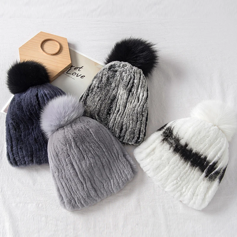 YCFUR, женские шапки, шапка s, зимняя, утолщенная, меховая, качественная, натуральный мех, шапка для женщин, мех кролика Рекс, шапка для женщин, для снега, для России