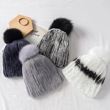 YCFUR, женские шапки, шапка s, зимняя, утолщенная, меховая, качественная, натуральный мех, шапка для женщин, мех кролика Рекс, шапка для женщин, для снега, для России