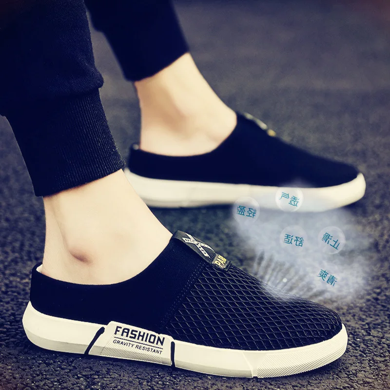 

Semi-Slippers Men's Outdoor Sandals MEN'S Slippers No Heel Lazy Sandals Men's Fashion Semi-Slipper INS Sandals