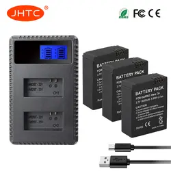 JHTC 3 шт AHDBT-201 AHDBT-301 AHDBT-302 батареи + USB ЖК-дисплей двойной Порты и разъёмы Зарядное устройство для Gopro HERO 3 HERO3 HERO 3 + S Порты и разъёмы камеры