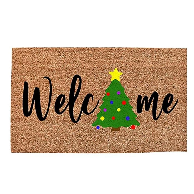 Doormat Indoor Entrance Christmas Tree Doormats Welcome Home Carpet Front Door Mat Decorations Bathroom Rug | Дом и сад