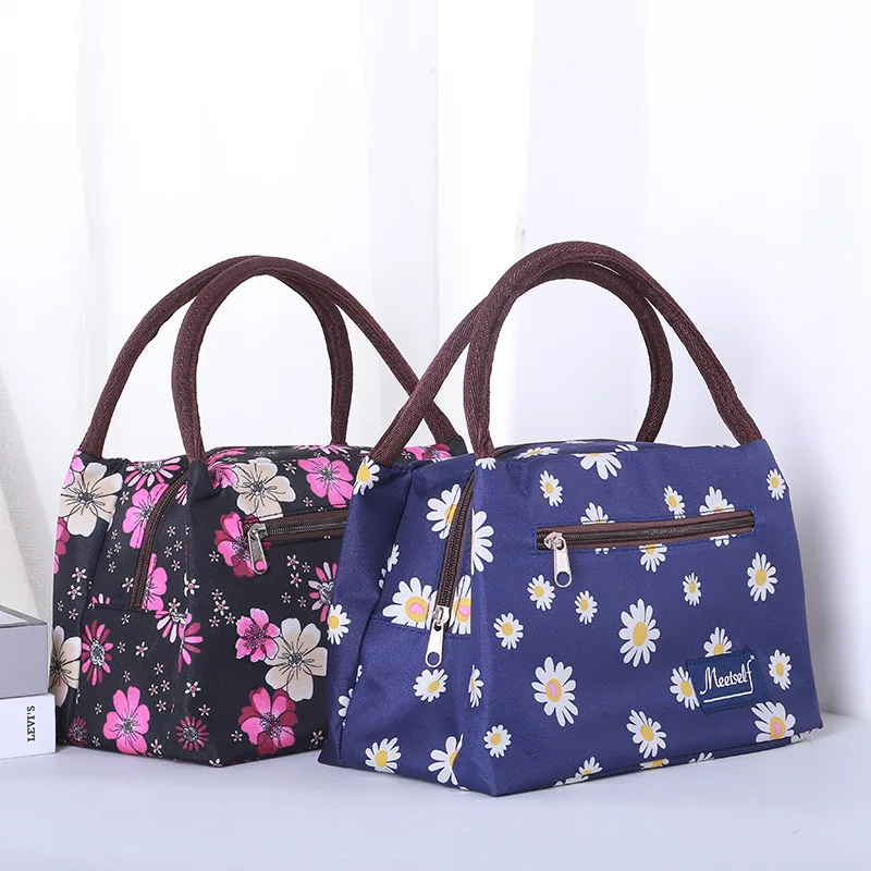 Модная сумка, Холщовая Сумка для обеда, женская сумка на молнии, сумка для пикника, Женская Портативная сумка для обеда