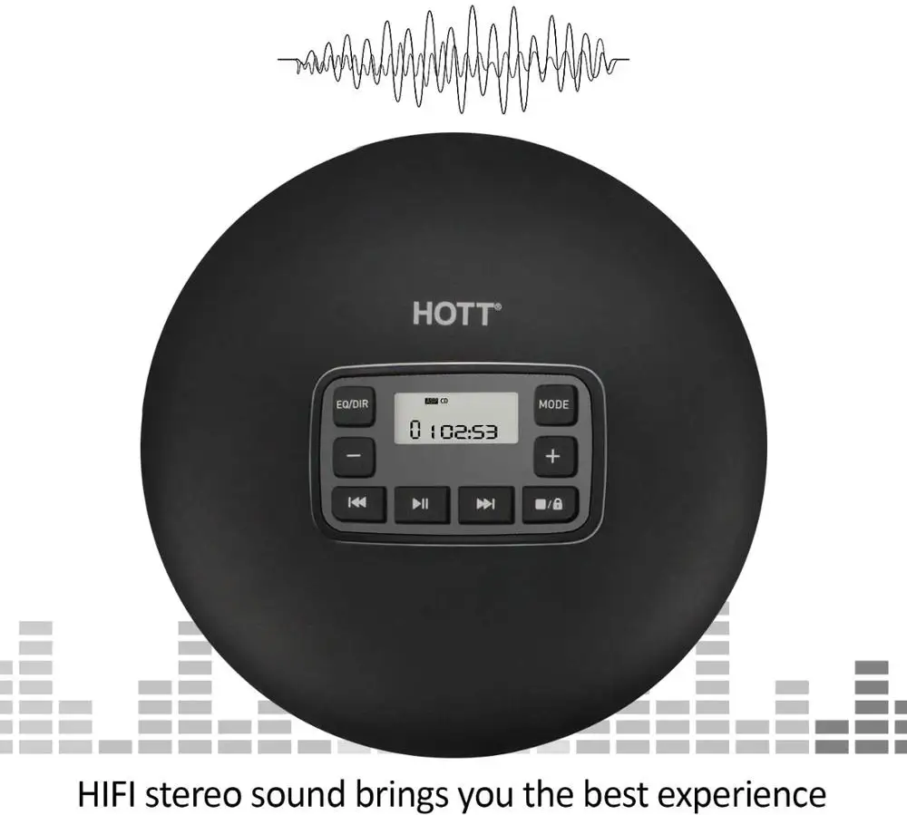 HOTT Rechargeable Portable Bluetooth CD Player