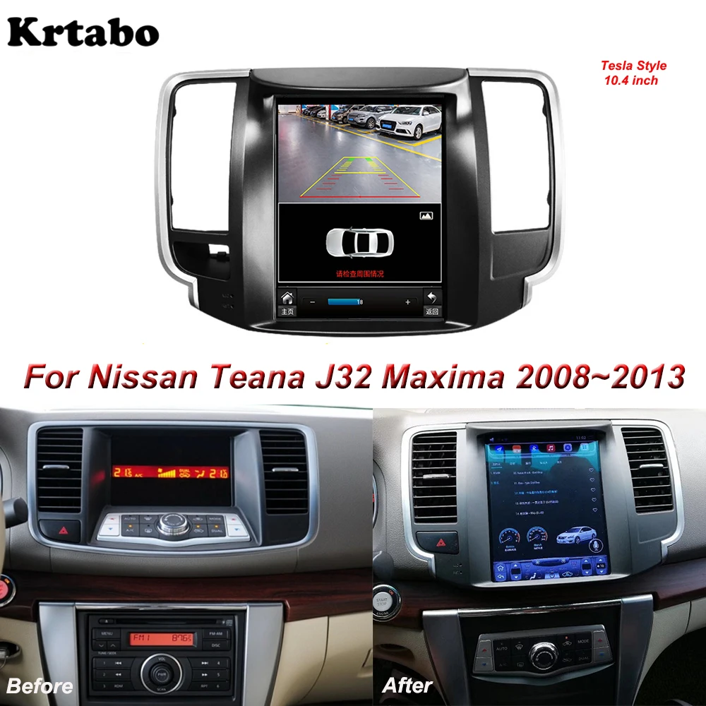 

Tesla Style For Nissan Teana J32 2008~2013 Android Multimedia Player 10.4 Inch Car Radio GPS Carplay Stereo