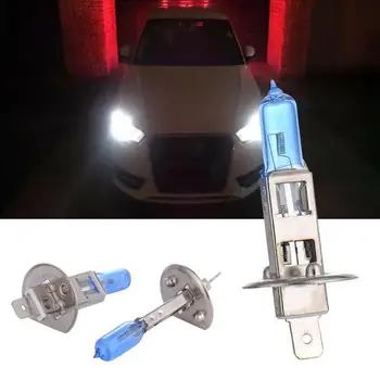 

1pcs Halogen Bulb H1 12V 100w 2100lm Car Headlight Dark Blue Quartz Glass Auto Light Lamp Super White Crystal Lamp High Quality