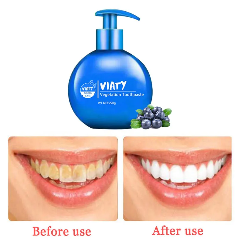 220 ml Toothpaste Whitening With Press Type Remove Stains Yellow Teeth Toothpaste Baking Soda Whitening Toothpaste