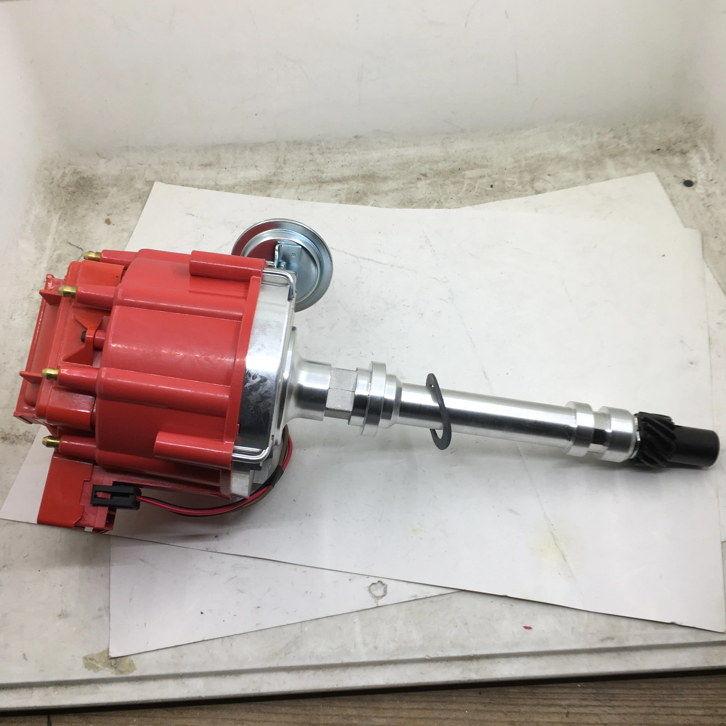 SherryBerg NEW complete distributor RED CAP FOR MSD MODEL Ignition 8365 Pro-Billet FOR GM HEI SBC BBC 265 327 350 400 396 454