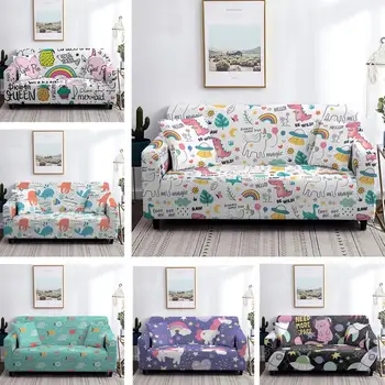 

Cartoon Cute Animal Sofa Cover Slipcover Stretch Protector Couch Covers for Living Room Furniture Home Decoration 1/2/3/4 Seater
