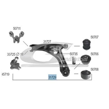 

ARMS SUSPENSION LEFT SEAT TOLEDO 1H0407151A