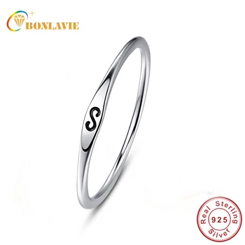 

BONLAVIE Infinite Symbol 8-word Oil Drop Simple Small autism Ring 925 Silver Women Engagement Ring champion women set hot sell