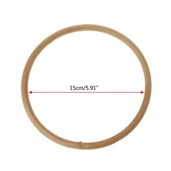 

1 x Round Bamboo Rattan Bag Handle for Handcrafted Handbag DIY Bags Accessories Good Quality 15x15cm M5TE