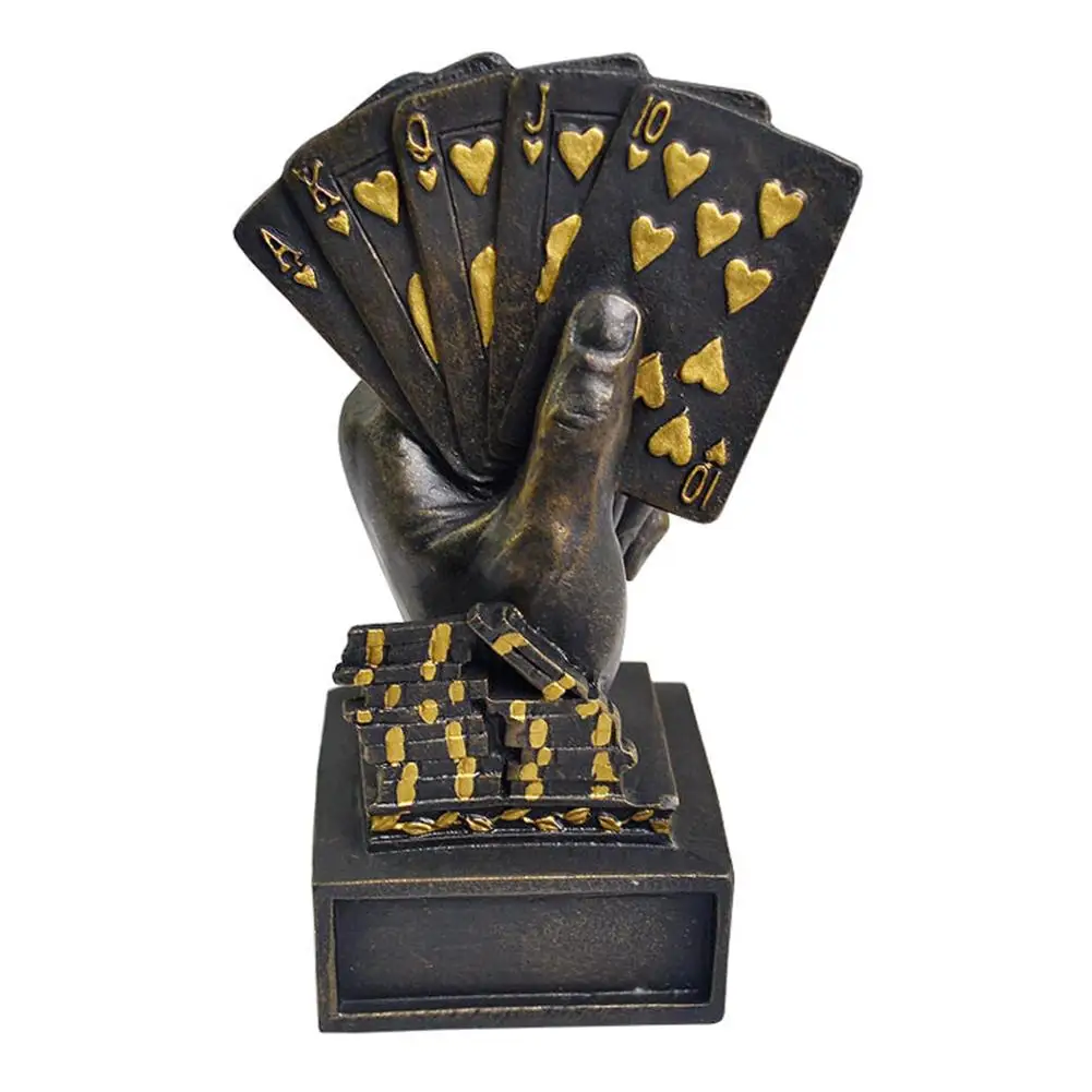 

Hot Sale Poker Trophy Hand Trophy Resin Trophy Car Party Decoration Perfect Gift High Quality Fast Delivery